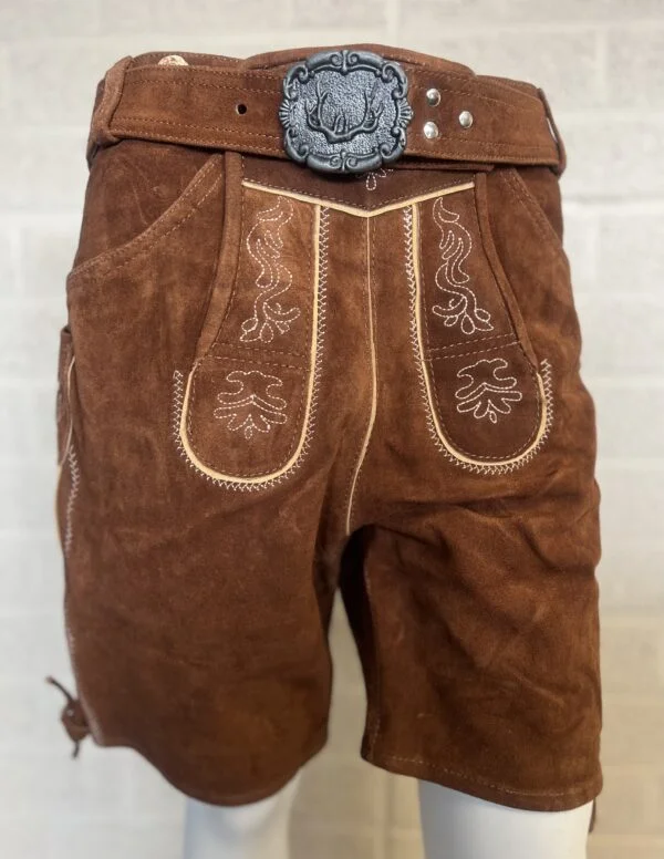 Lederhose Bernd met riem én bretels