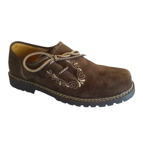 Trachtenschoen "Philip" velours donker bruin